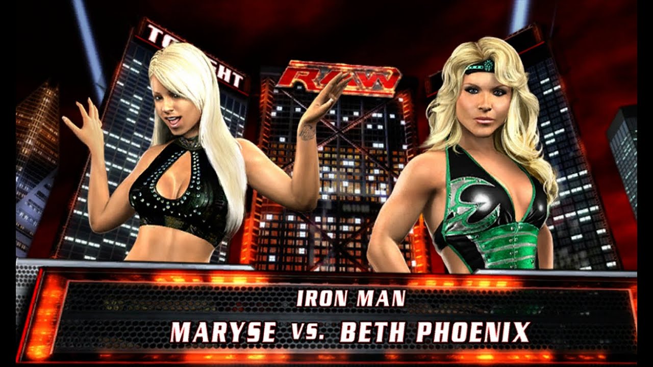 Матч Ironman WWE Smackdown vs RAW 2010 Xbox 360 (Марис против Бет Феникс)