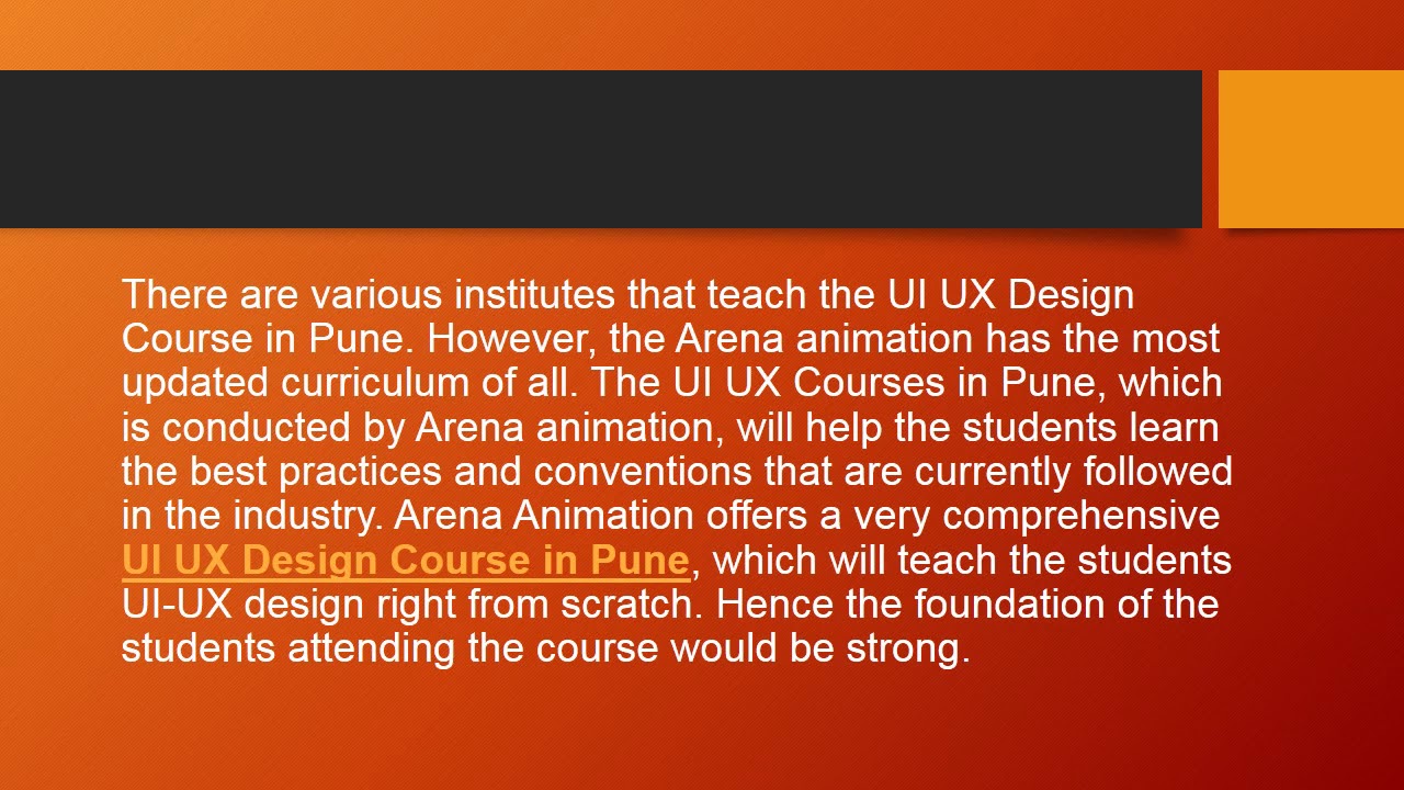 UI UX Design Course in Pune - Arena Animation Tilak Road