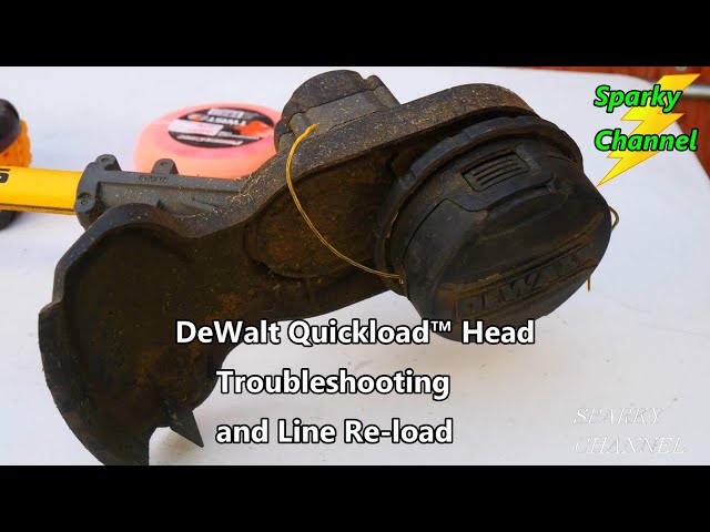 DeWalt Quickload™ String Trimmer Head Troubleshoot and Line Re-Load 