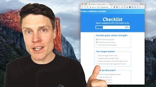 What I've been working on: product validation checklist
