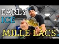 Ice Fishing MILLE LACS! Early Ice And UNDERWATER FOOTAGE!