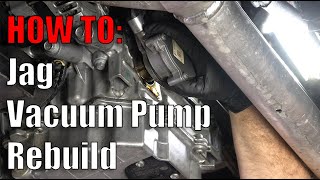 How to rebuild and remove a Jaguar Vacuum pump leaking oil. 3.0L 5.0L V6 V8  F-Type F-Pace XJ XF XE