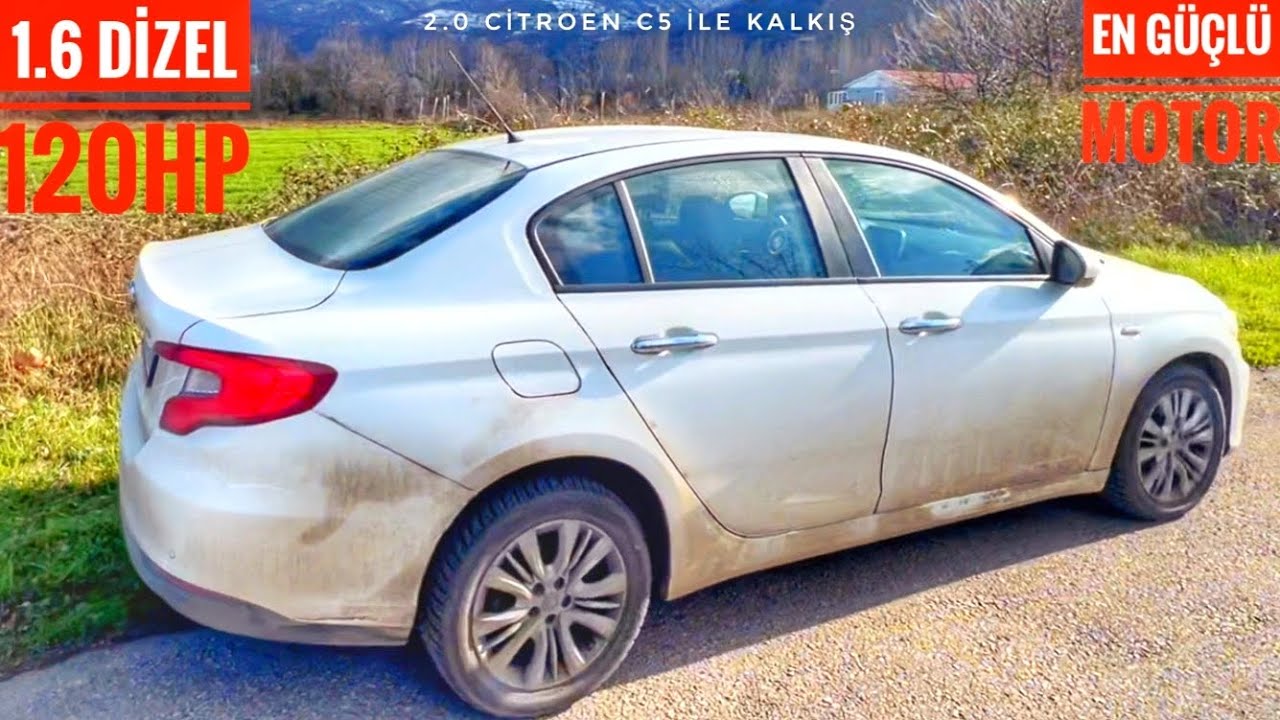 1.6 DİZEL FİAT EGEA | 163HP 2.0 CİTROEN C5 KALKIŞ | 120HP DCT | EN GÜÇLÜ MOTOR | KARTEPE VLOG