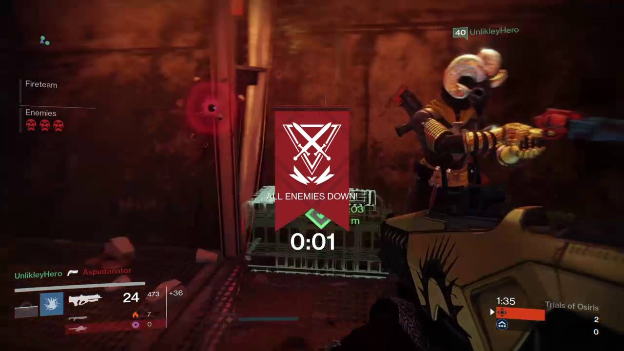 Destiny trial of Osiris - BLIND PERDITION (ADEPT) pulse rifle gameplay