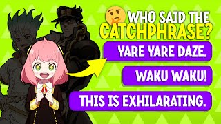 Guess the ANIME CATCHPHRASE! ⭐🎤| Anime Quiz