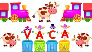 Bini ABC Academia De Lectura - Letter V - VACA, VAGÓN, VENTILADOR | Bini Bambini Games