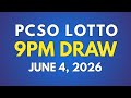 [LIVE] PCSO 9PM Lotto Result Today June 4, 2026 | Complete Draw Results