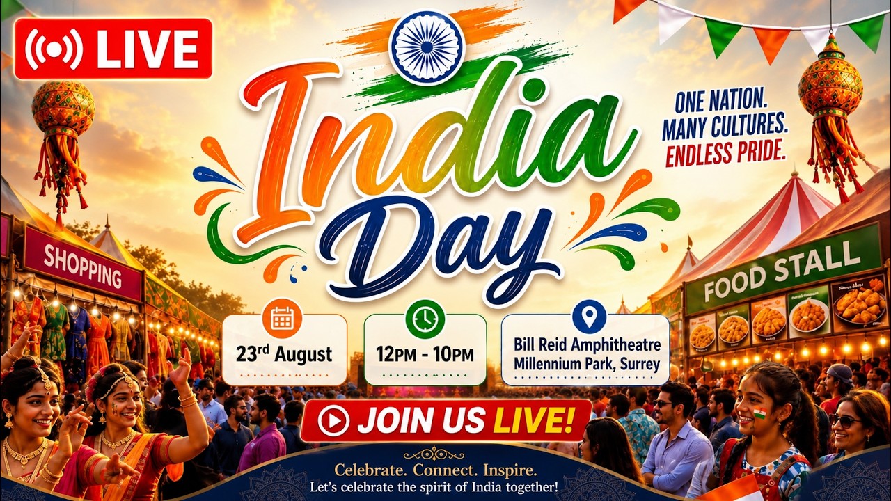 🔴 Live Stream of 🇮🇳 India Day 2026 at Bill Reid Amphitheatre Millennium Park, Surrey 🇨🇦