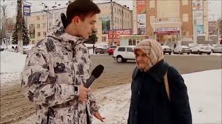 Бабушка кроет матом репортера