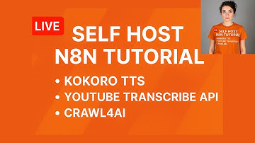 Live - Self Host N8N Tutorial - Kokoro TTS - creating SSH - Crawl4ai