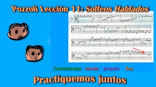Solfeo hablado: Pozzoli Lección 11 | Practiquemos juntos.