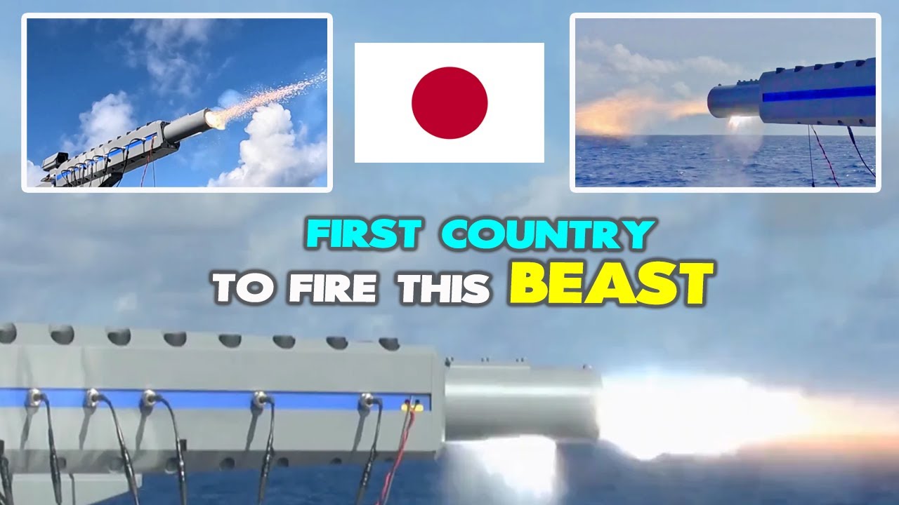 Japan's Electromagnetic Railgun test From An Offshore Vessel - YouTube