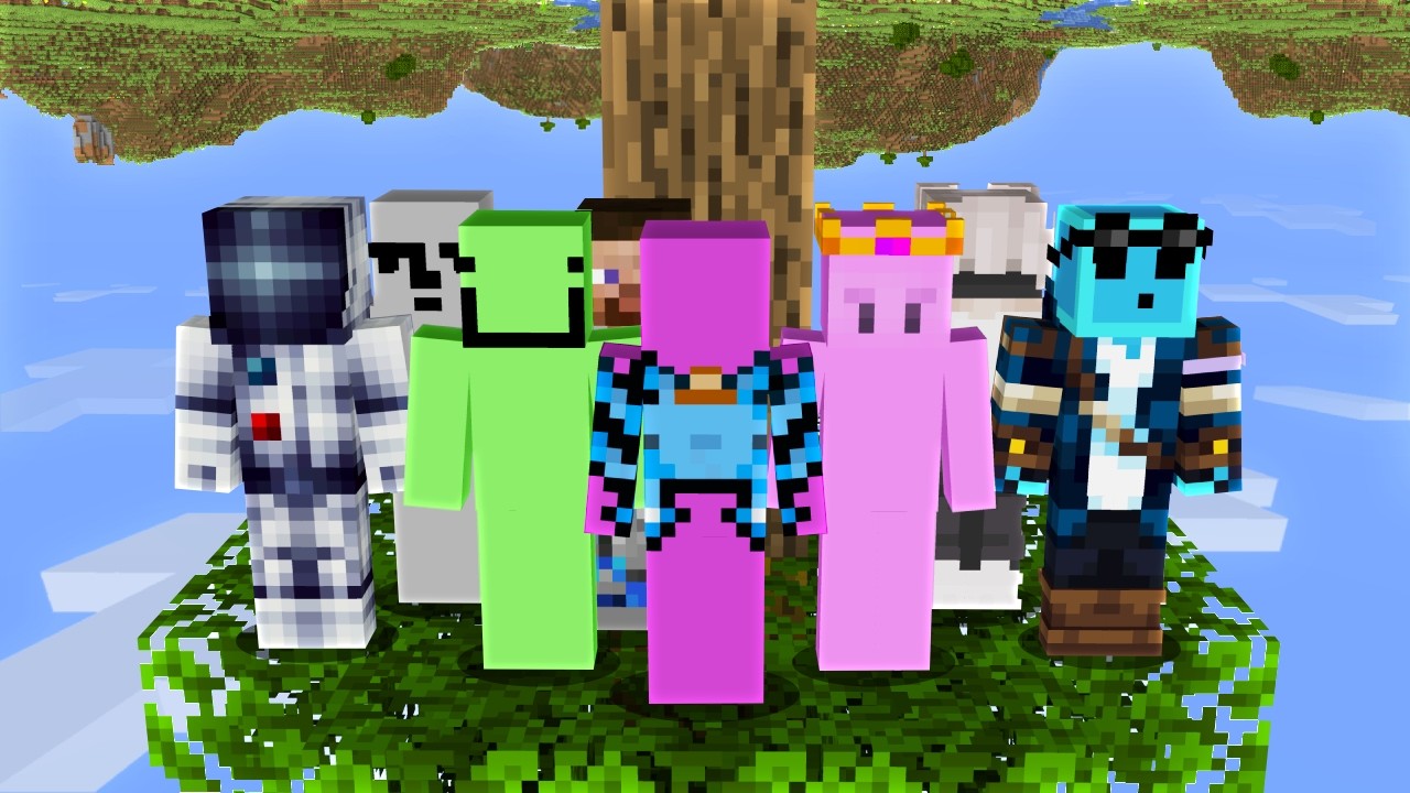 I Put 8 YouTubers in an Upsidedown Minecraft World