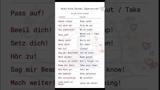 ​Must- Know German Imperatives #GermanGrammar #LearnGerman  #LanguageLearning #GermanTips