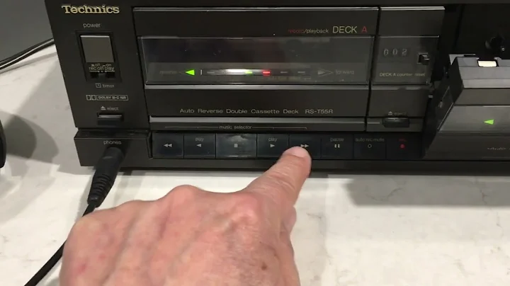 Technics RS-T55R cassette deck demo for E-bay sale