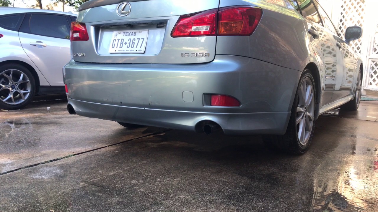 2007 is350 exhaust with no resonators and a flowmaster 10 series YouTube