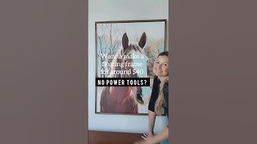 DIY Wood Floating Picture Frame NO POWER TOOLS!  #gorillaglue #gorillawoodglue