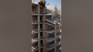 😱 Building construction accident 🦺 #accidente  #construction  #disaster