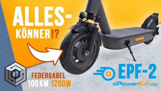 ePowerFun E-Scooter ePF-2 XT 600Wh PETROL Blinker + Federgabel