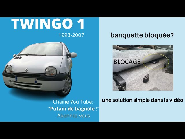 Twingo 1: banquette arrière bloquée - YouTube