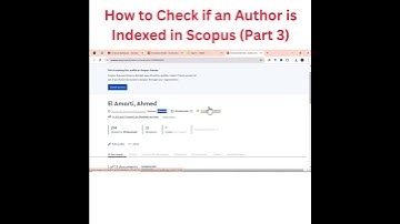 How to Check if an Author Article is Indexed in Scopus (Part 3) || #scopus #indexing