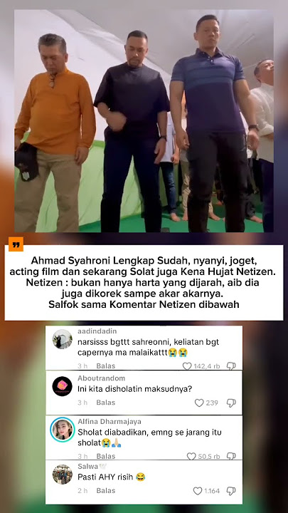 Ahmad Syahroni Solat dihujat netizen #ahmadsahroni #ahmadsyahroni #sahroni #syahroni