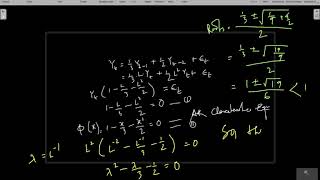 Yule Walker & AR2 Stationarity Example