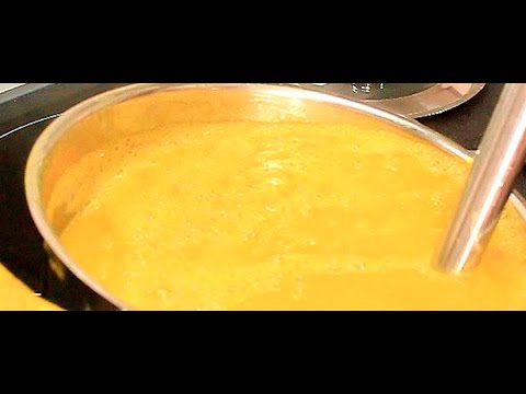 Crema de Calabaza con Gambas, Jengibre y Cúrcuma