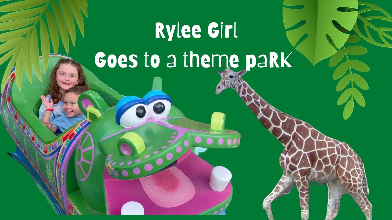 Rylee Goes to a Theme Park and rides a Roller Coaster - YouTube