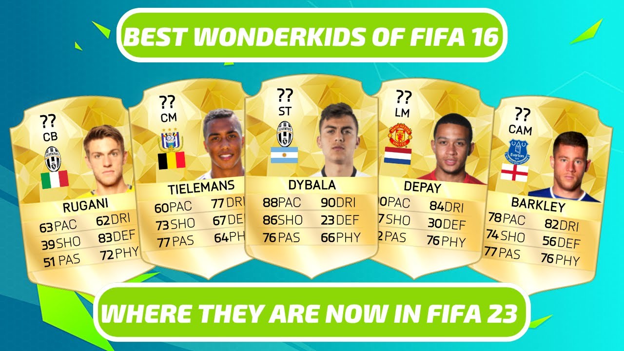 BEST WONDERKIDS IN FIFA 16 WHERE ARE THEY NOW IN FIFA 23 | FIFA 23 CAREER MODE