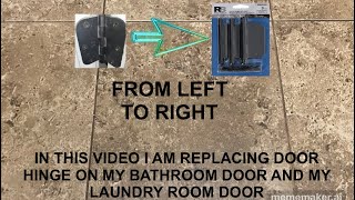In this video replacing door hinge on two of my doors
