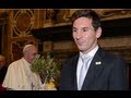Lionel Messi meets Pope Francis