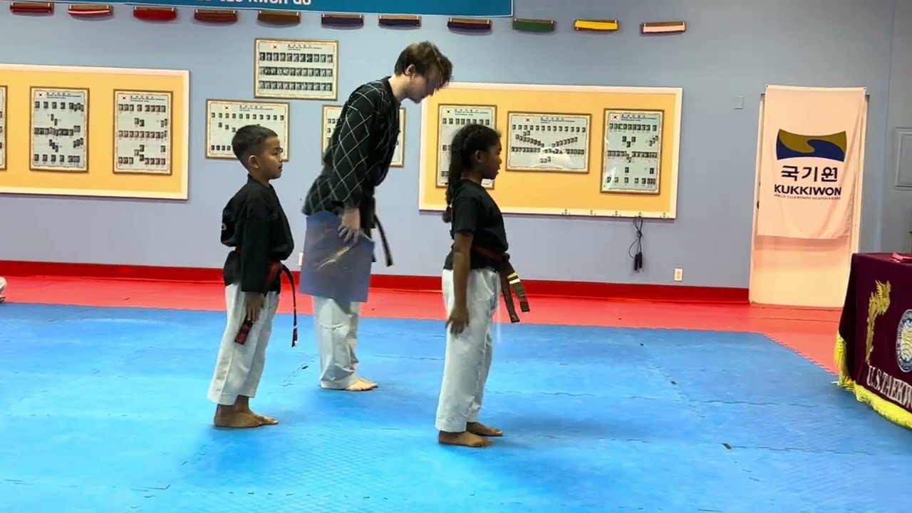 Brown with red stripe belt testing
