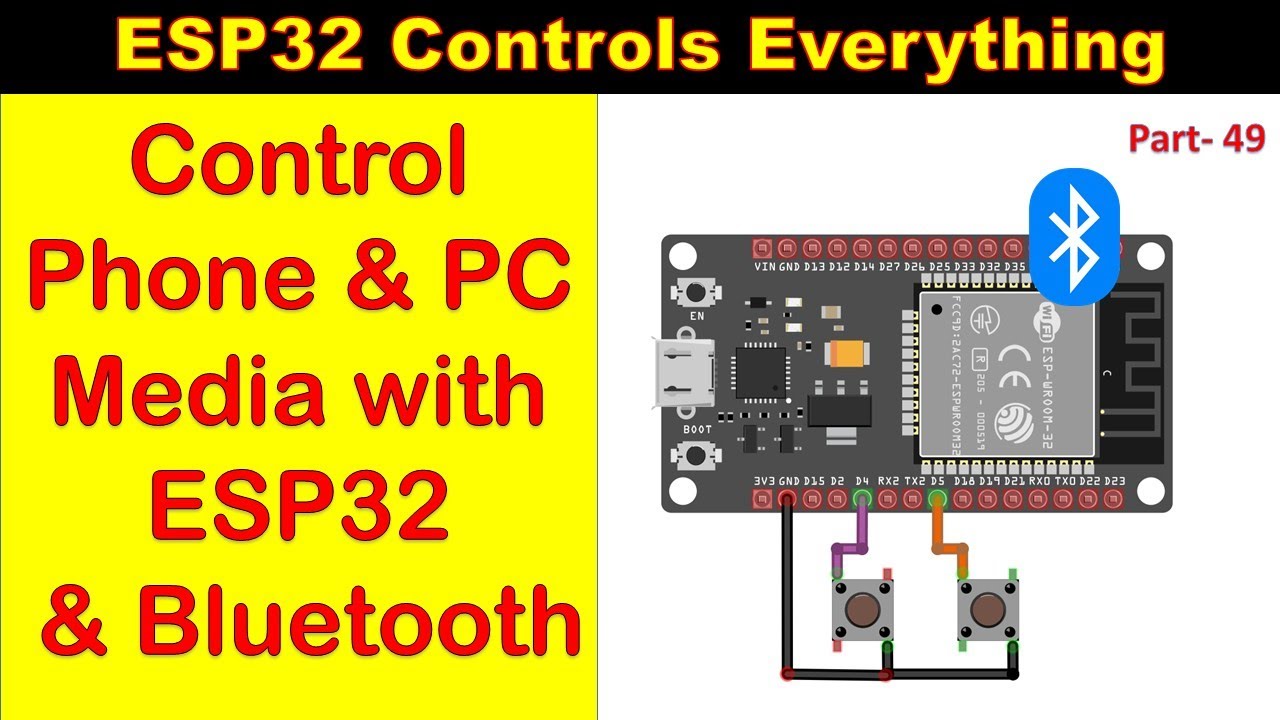 49 ESP32 Media Controller: Volume, Play/Pause for Phone & PC!