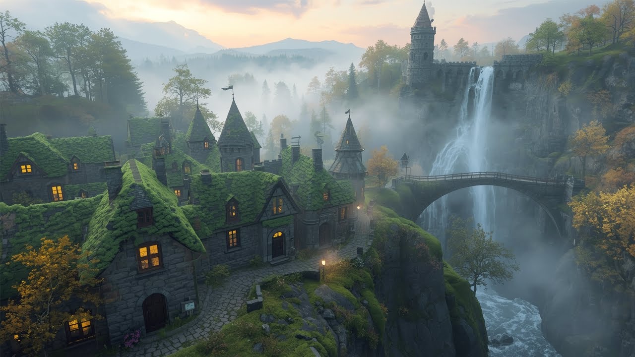 Magical Autumn Village Music | Relaxing Celtic Study Music for Focus