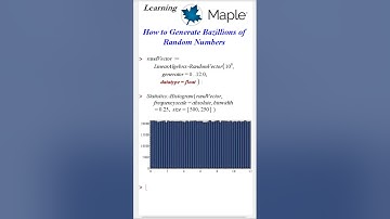 How to Generate Bazillions of Random Numbers in #Maple #LearningMaple
