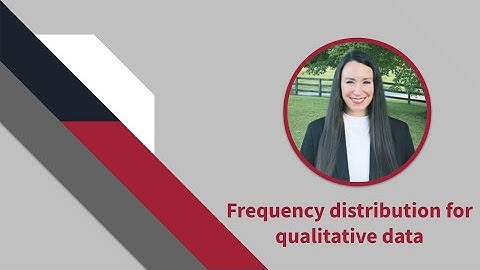 Frequency distribution for qualitative data