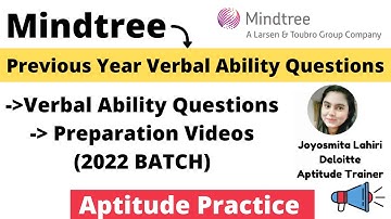 Mindtree Exam Preparation - 2022 | Verbal Ability Questions | Mindtree Off-Campus PART-2