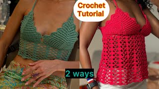 Crochet Easy Summer Top Tutorial / Lava Top