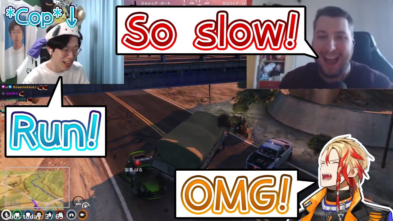 【VCR GTA2】rpr and Axel on a super slow truck even Marunnn cheered for them【holostars EN】【Eng/JP Sub】