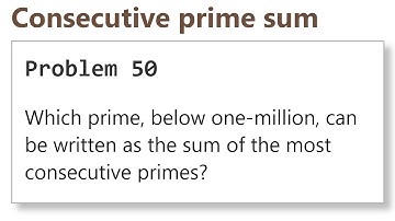 Project Euler: Problem 50 (C/C++)