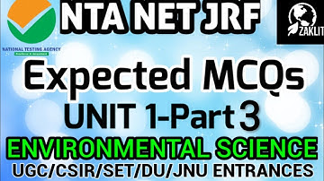 🔝EXPECTED Questions/Crash Course/PART 3/ENVIRONMENTAL SCIENCE/NET/SET/PhD Entrances