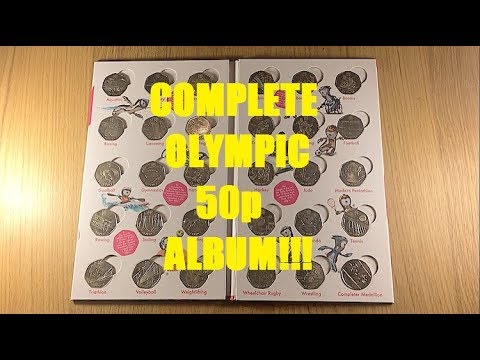 COMPLETE OLYMPIC 50p COLLECTION, WITH ALBUM U0026 COMPLETER MEDALLION || REVIEW