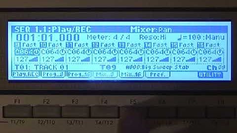 KORG TR / Korg Triton LE Video Tutorial Lesson - Sequencing 1: Play/Record Menu Overview