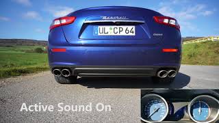 Maserati Ghibli Diesel Auspuff Sound und  0-100 km/h Beschleunigung Maserati Ghibli 2000 Diesel