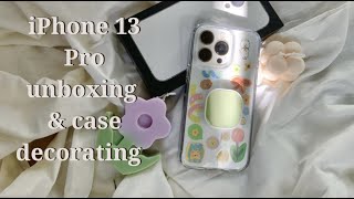 iPhone 13 Pro Silver & accessories unboxing + customising with stickers (aesthetic) |  myn_life_