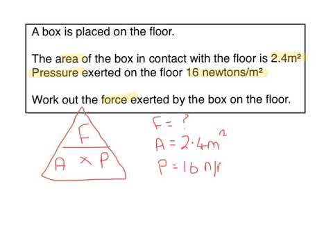 Force area pressure- finding force - YouTube
