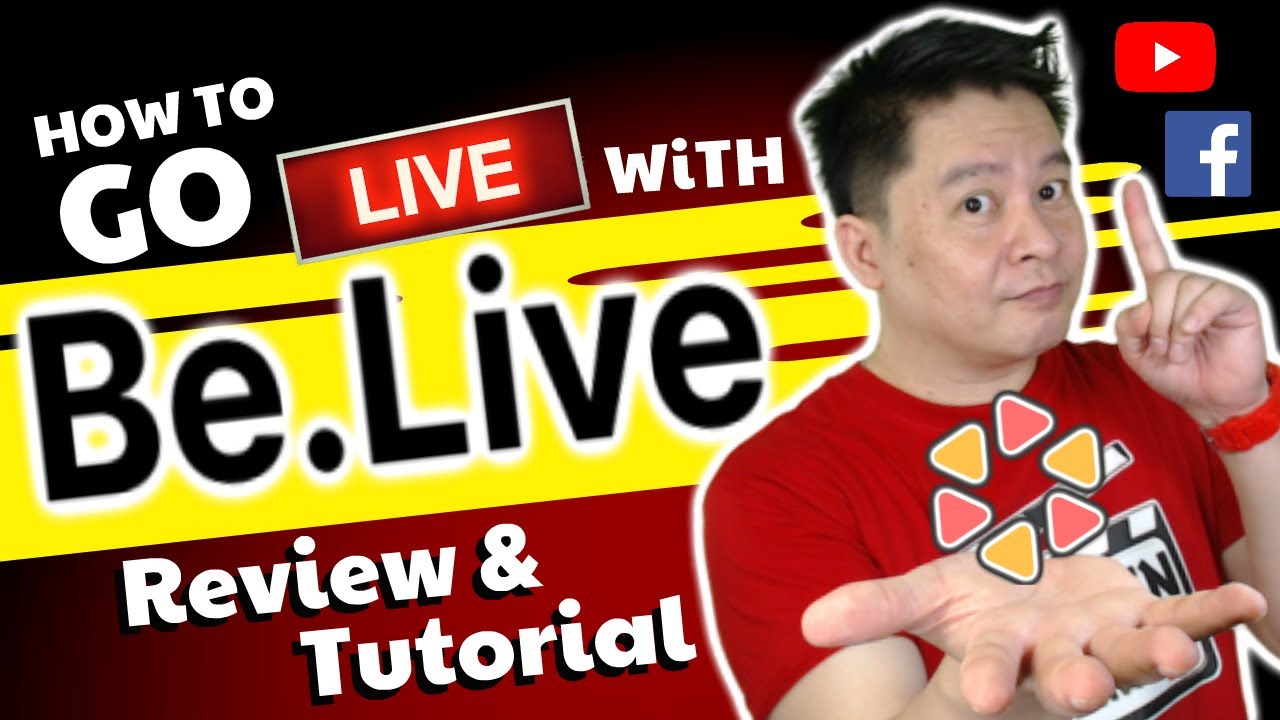 How To GO LIVE with BeLive:  Best Live Streaming Software For Facebook & Youtube?  (Tagalog/English)