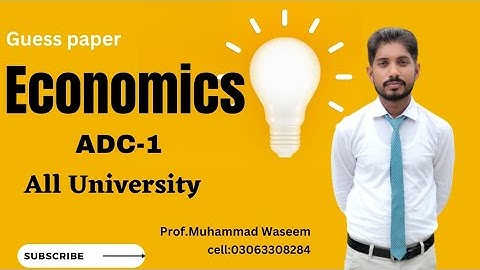 Economics|Guess paper 2023|ADC part 1| By Muhammad Waseem