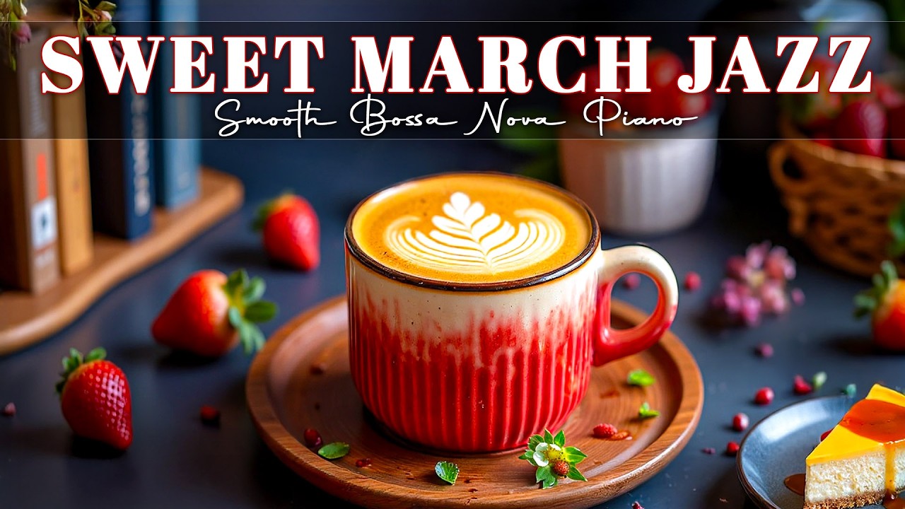 Sweet March Coffee Jazz ☕ Morning Cafe Ambience & Smooth Bossa Nova Piano for Positive Energy